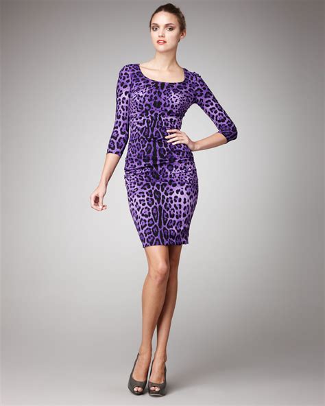 dolce gabbana leopard print sheath dress